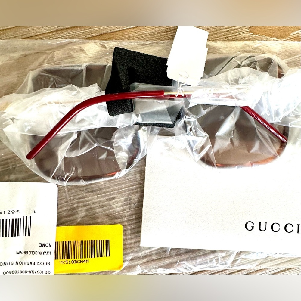 GUCCI 60MM OVERSIZE SUNGLASSES NWT $550 —ICONIC TORTOISE STATEMENT LUXE SHADES - Picture 10 of 13
